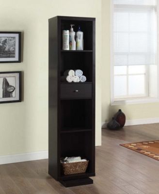 Bella Home Deluxe Merlot Full-Length Mirror and Swivel Shelving Unit
