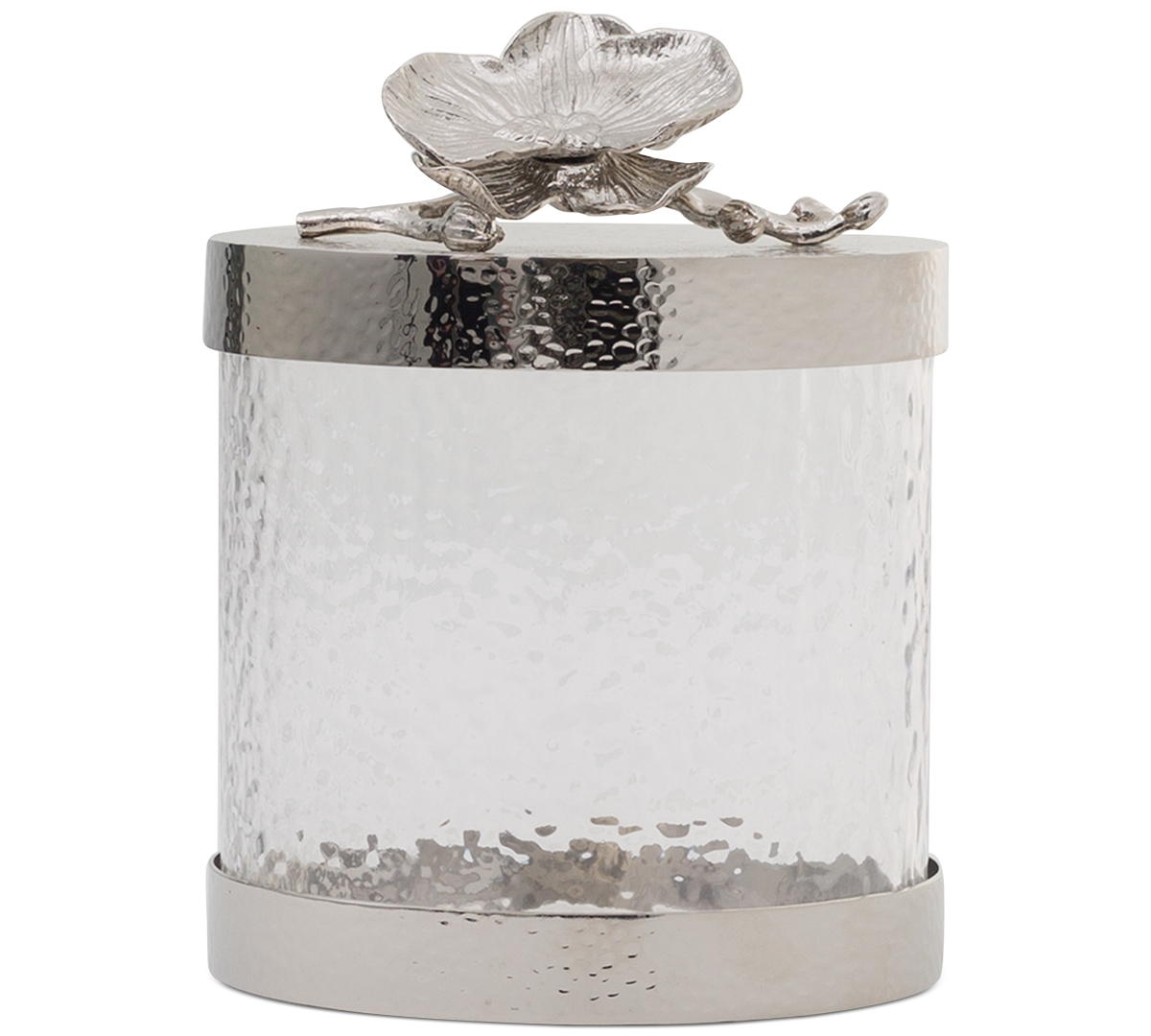 Michael Aram White Orchid Extra Small Canister In Silver