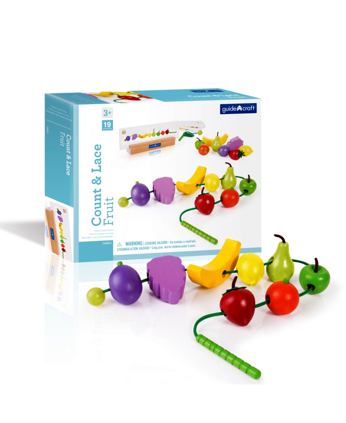Guidecraft, Inc Guidecraft Count And Lace Fruit In Multi-color