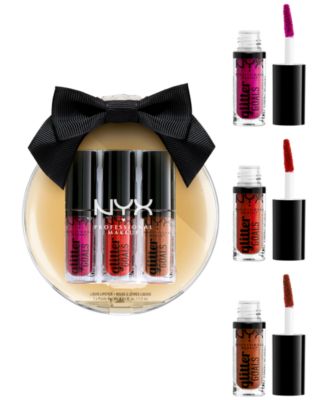 NYX Professional Makeup - 3-Pc. Love Lust Disco Glitter Goals Liquid Lipstick Disco Ball Set