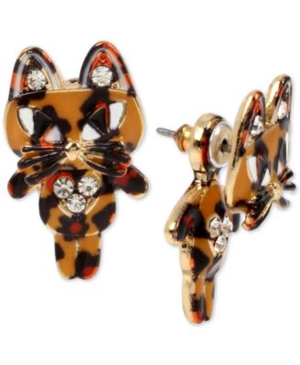 ☆ Betsey Johnson ☆ 猫ちゃんゴールドトーンホワイトピアス ☆ Betsey Johnson ☆ 猫ちゃんゴールドトーンホワイトピアス