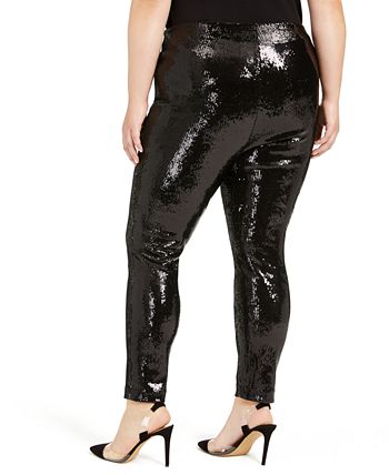INC International Concepts - Plus Size Sequin Pull-On Pants