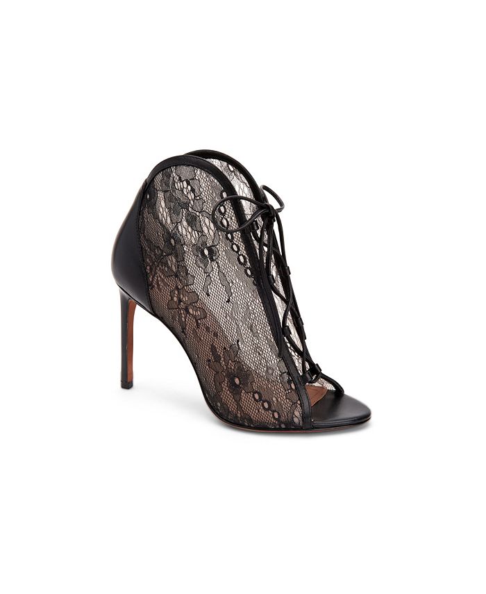 BCBGMAXAZRIA Elaine Lace Peep Toe Booties Macy s
