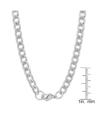 Men's Stainless Steel Accented 6mm Cuban Chain 24" Necklaces