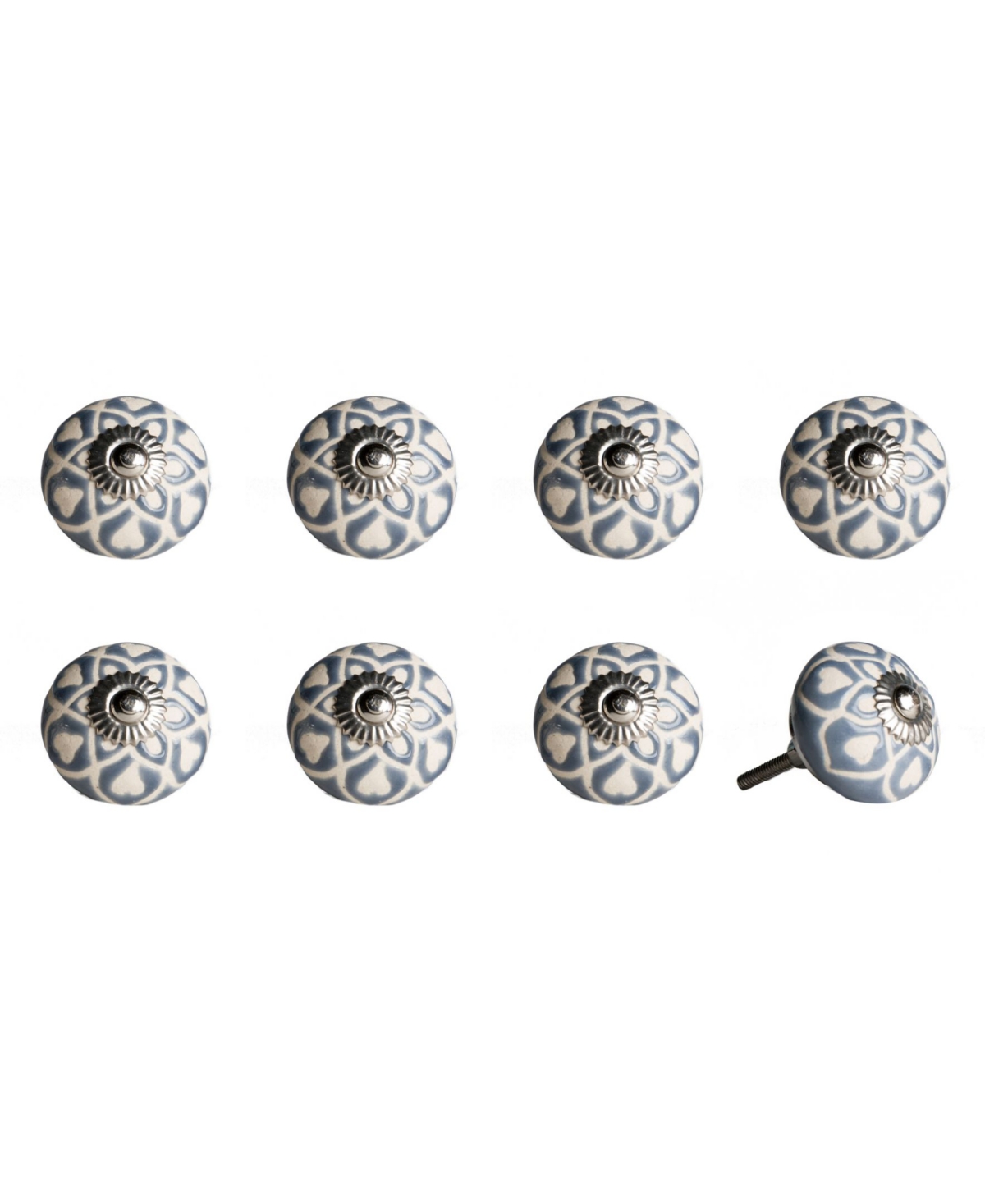 Knob-It Handpainted Ceramic Knob Set of 8
