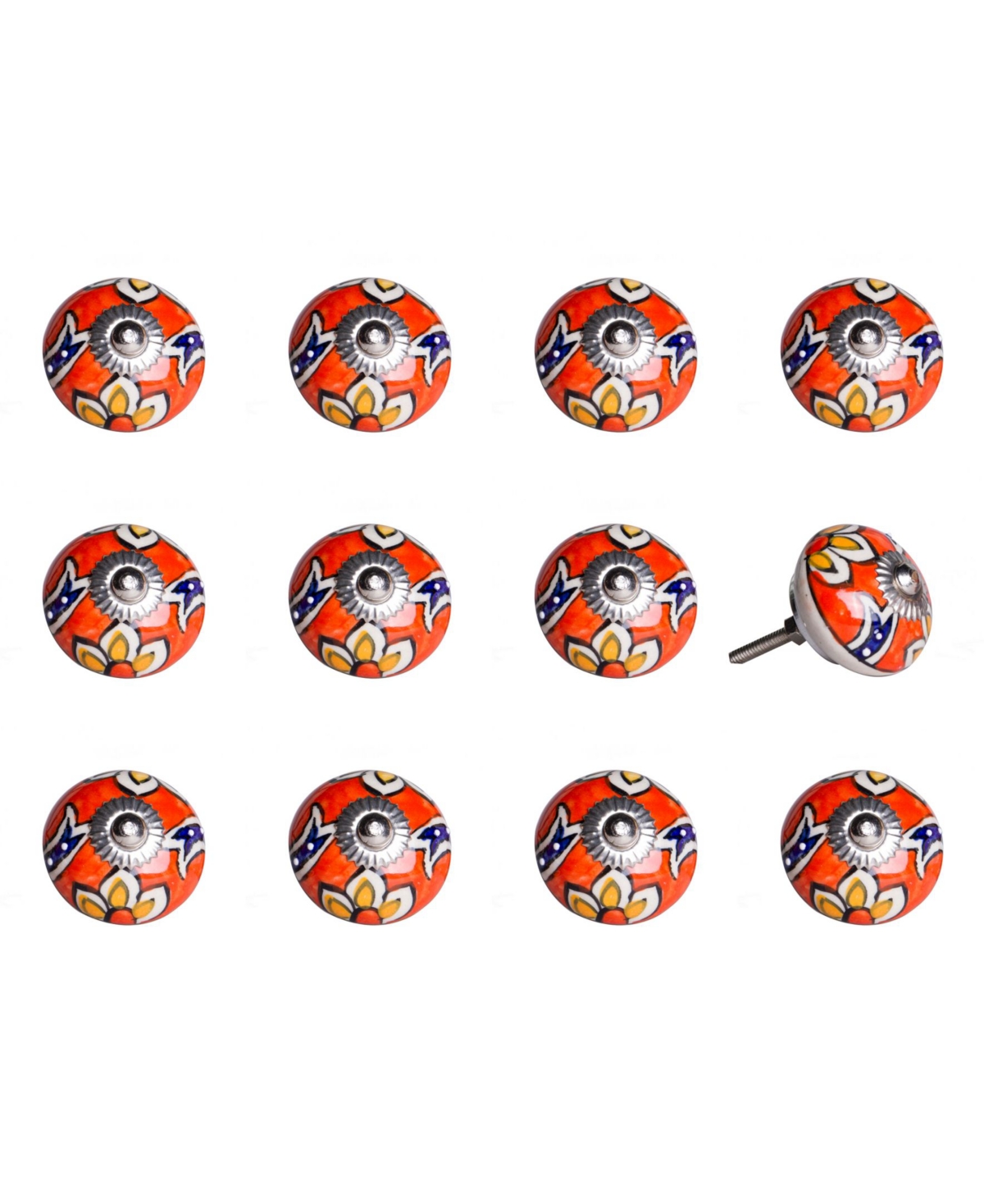 Knob-It Handpainted Ceramic Knob Set of 12