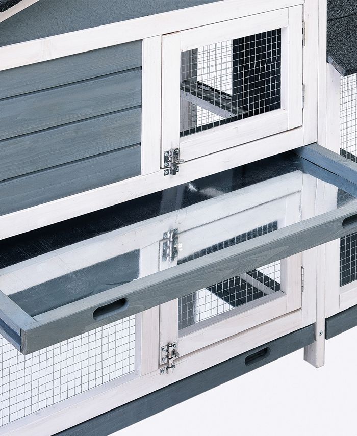 PurLove Pet Rabbit Hutch Wooden House Chicken Coop for Small Animals