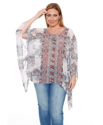 white mark plus size tunics