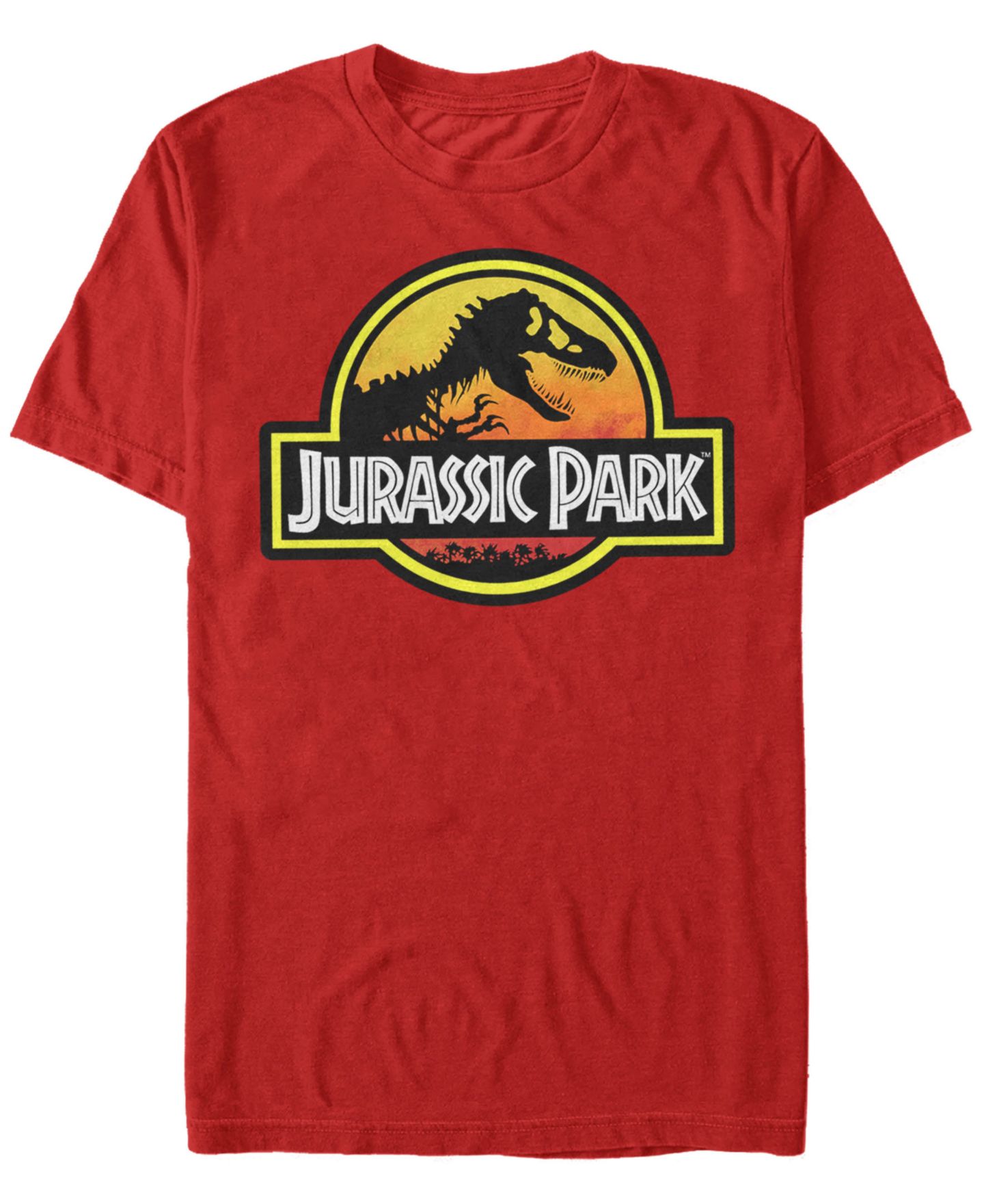 Мужская футболка Fifth Sun Jurassic Park Classic Logo Outlined Short Sleeve, цвет: Красный — фото 1