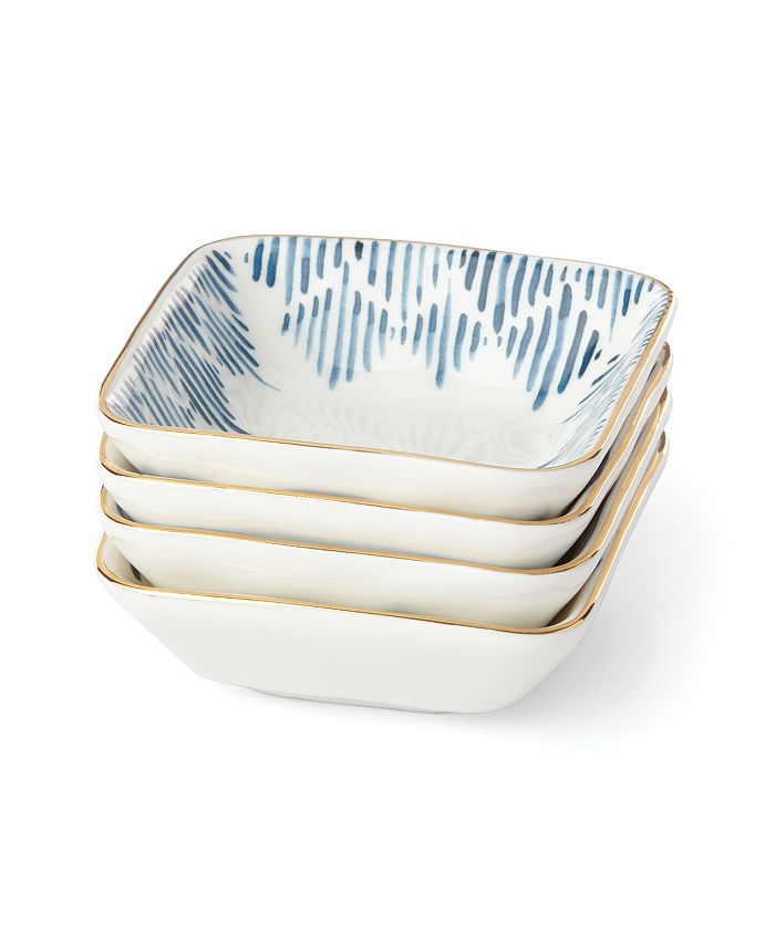 Lenox Blue Bay Set/4 Square Stacking Dip Bowls Macy's