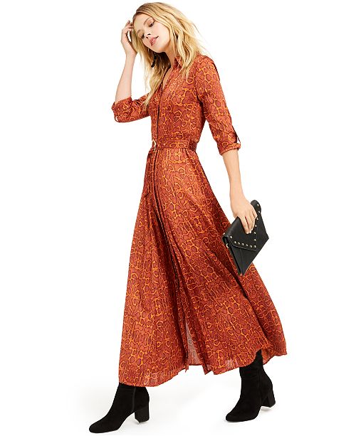 Inc Python Print Maxi Shirtdress Created For Macy S
