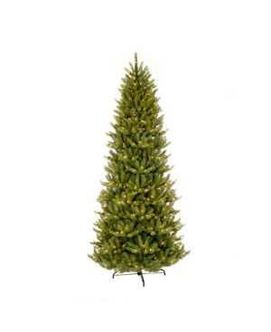 Puleo International 10 Ft Pre-lit Slim Franklin Fir Artificial Christmas Tree 900 Ul Listed Clear Lights In Green