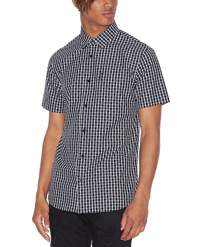 A|X Armani Exchange Men's Star Grid Shirt - Macy's