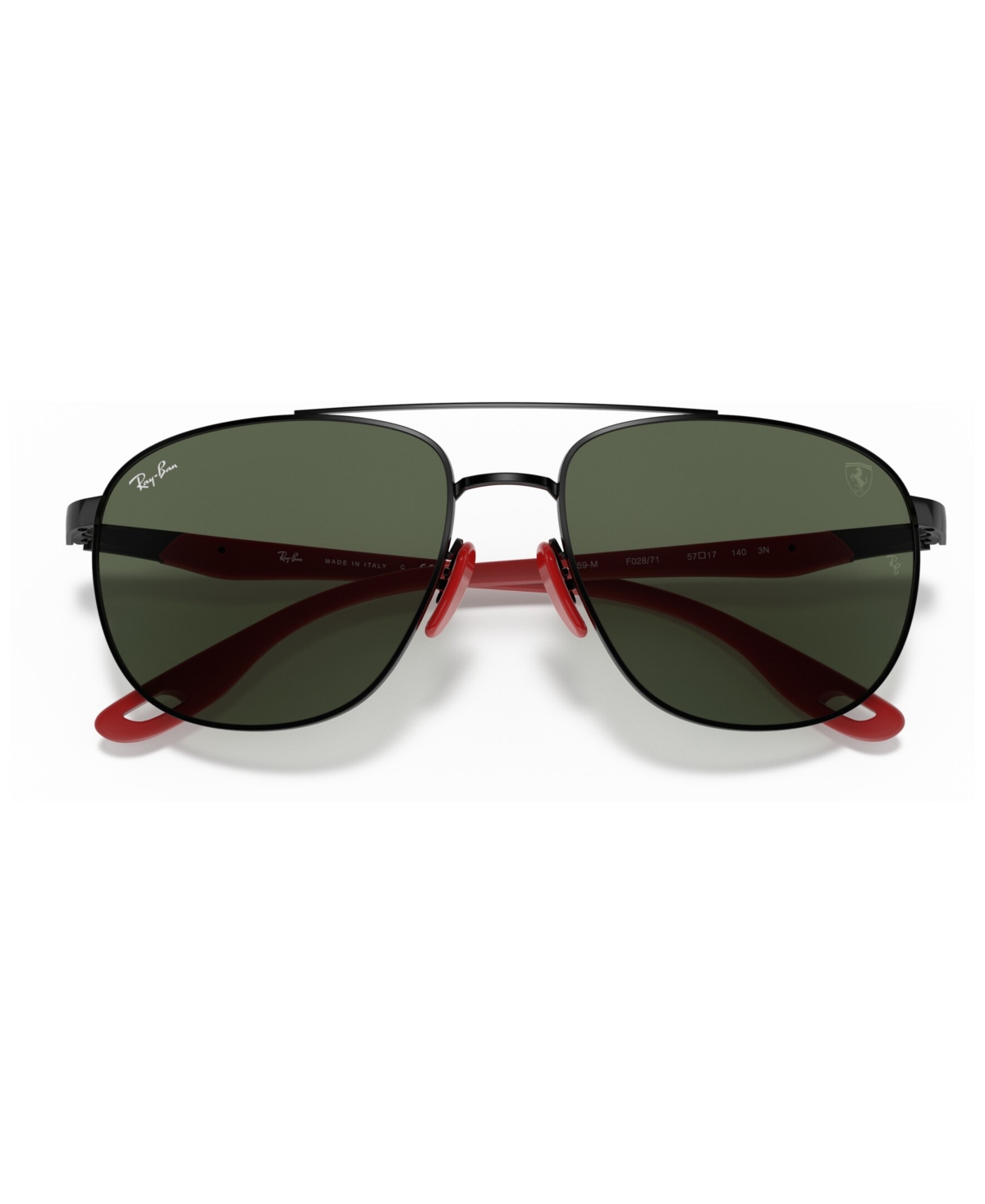 Shop Ray Ban Men's Sunglasses, Rb3659m Scuderia Ferrari Collection 57 In Black,dark Green