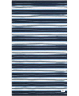 Lauren Ralph Lauren Leopold Stripe Lrl2462a Navy Area Rug Collection