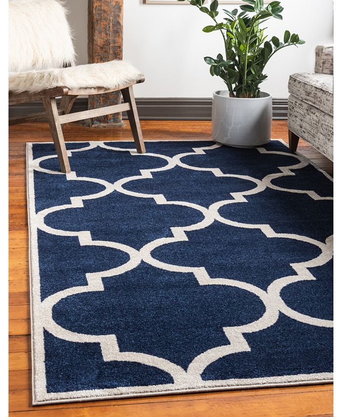 Bayshore Home Arbor Arb3 Navy Blue Area Rug Collection - Macy's