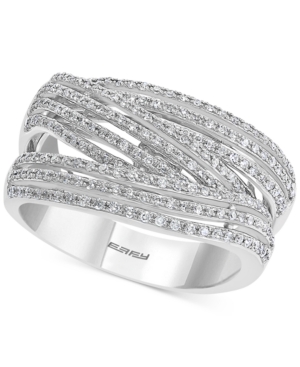 image of Effy Diamond Crossover Statement Ring (1/2 ct. t.w.) in Sterling Silver