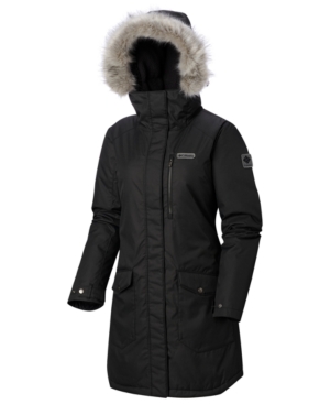 Columbia Women's Suttle Mountain Long Insulated Jacket In Black