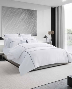 Vera Wang Zig Zag King Comforter Set Bedding In White