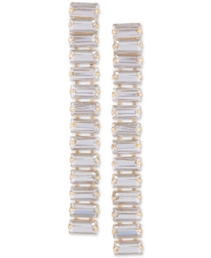 image of Guess Baguette-Crystal Linear Drop Earrings