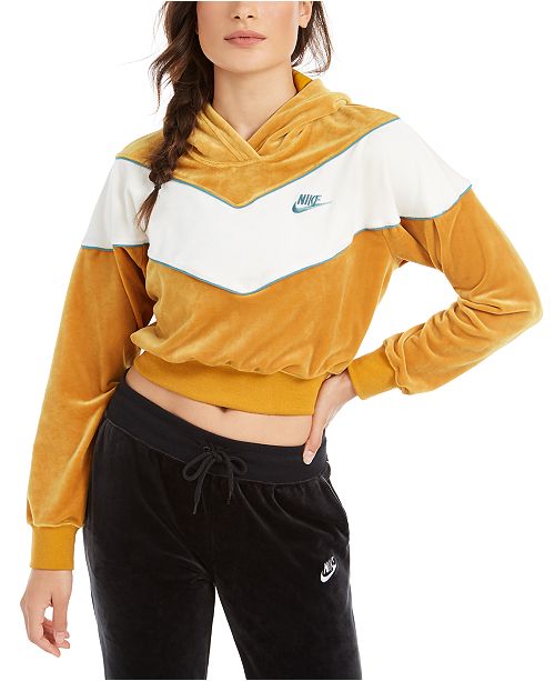nike women's sportswear velour heritage joggers