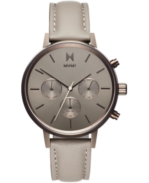 image of Mvmt Women-s Nova Lyra Taupe Leather Strap Watch 38mm