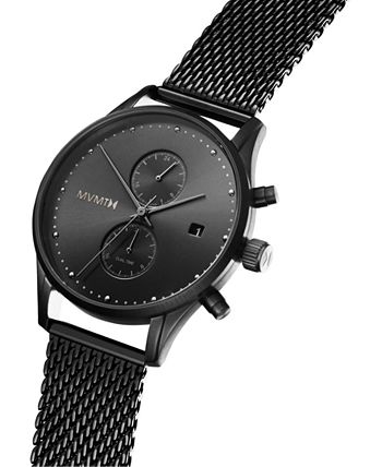 MVMT - Men's Voyager Black Stainless Steel Mesh Watch 42mm