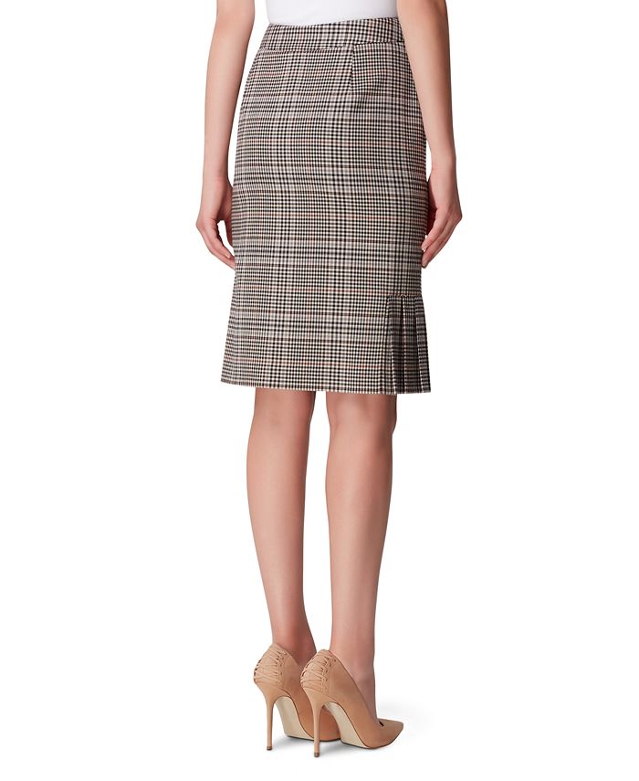 Tahari asl plaid hot sale pencil skirt