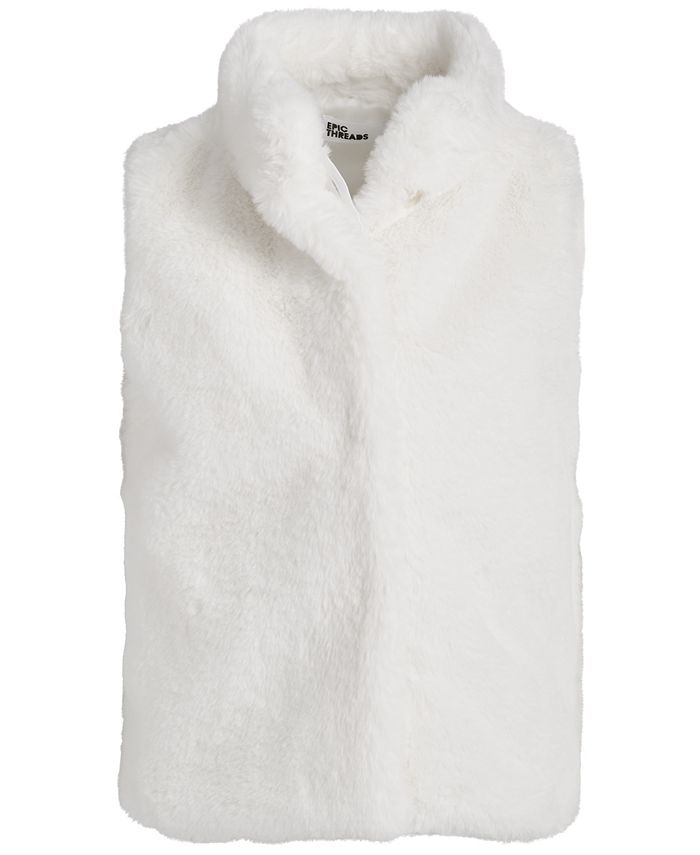 Macy's fur vest discount