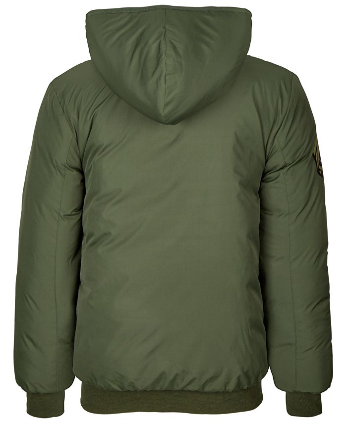 Epic Threads Big Boys Camo Reversible Water-Resistant Hooded Puffer ...