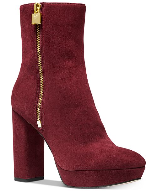 Michael Kors Frenchie Platform Booties Reviews Boots Booties Shoes Macy S