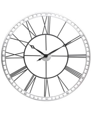 Infinity Instruments Round Wall Clock In Silver