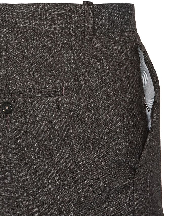 Perry Ellis Portfolio Men's Slim Fit Tonal Check Dress Pants Blue Size 30X30