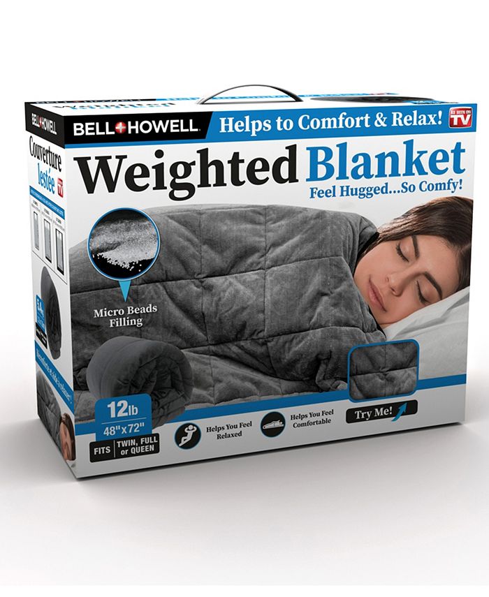 Bell + Howell 15 Lb. Ultra Soft Glass Bead Fill Weighted Blanket Macy's