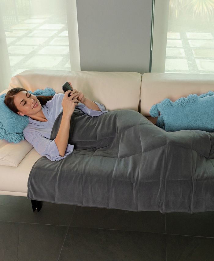 Sharper Image Calming Comfort 10lb Weighted Blanket Macy's