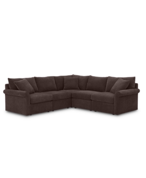 FURNITURE WEDPORT 5-PC. FABRIC "L" SHAPE MODULAR SECTIONAL SOFA WITH SQUARE CORNER PIECE, CREATED FOR MACY'S