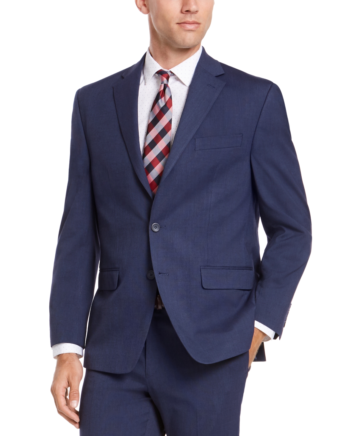 Men's Classic-Fit Suit Jackets - Charcoal Sharkskin