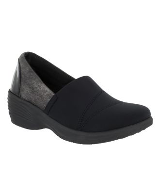 black slip on wedges
