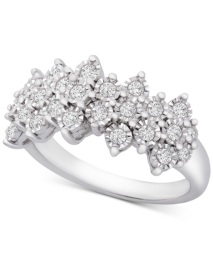 image of Diamond Cluster Statement Ring (1/2 ct. t.w.) in Sterling Silver