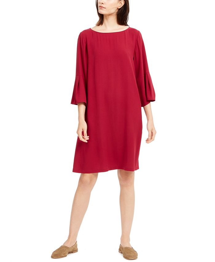 Eileen Fisher Silk Shift Dress Macy s
