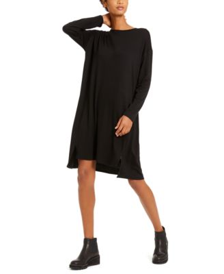 macy's black long sleeve dress