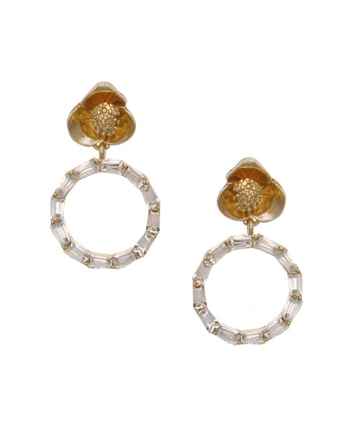 Christian Siriano New York Christian Siriano Gold Tone Flower Post Drop