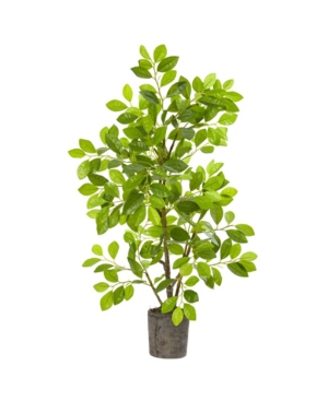 Nearly Natural 3' Ficus Artificial Tree In Planter In Green