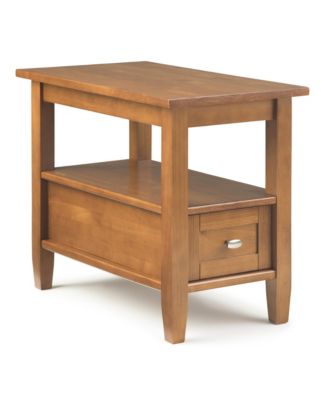 Simpli Home - Warm Shaker Side Table, Quick Ship