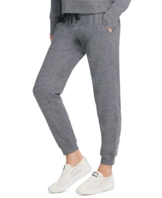 dkny sport sparkle logo fleece joggers