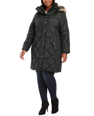 London Fog womens Diamond Down Quilting With Removable Hood