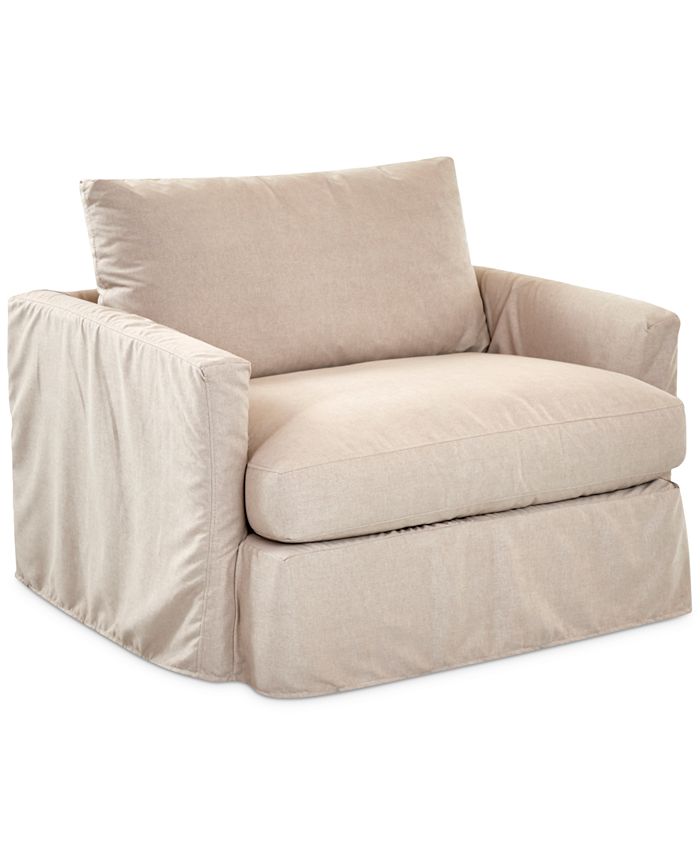 Furniture Perea Slipcover Chair - Macy's