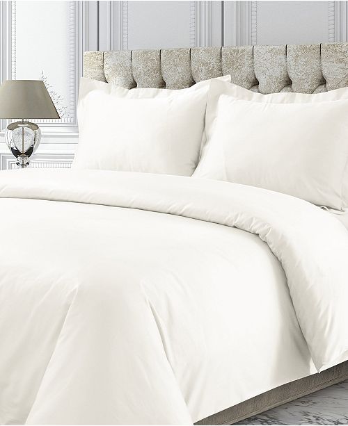 Tribeca Living 750 Thread Count Sateen Oversized Solid Queen Duvet