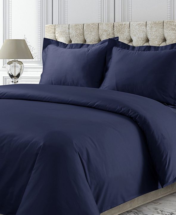 Tribeca Living 750 Thread Count Sateen Oversized Solid King Duvet Cover
