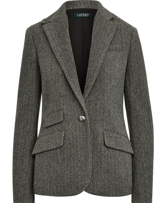 Lauren Ralph Lauren Herringbone WoolBlend Blazer Macy's